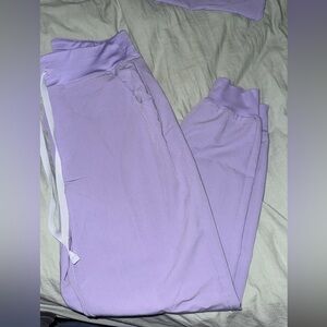 Figs Scrubs women's Lavender Dew Zamora High Waisted 2.0 - Petite Joggers